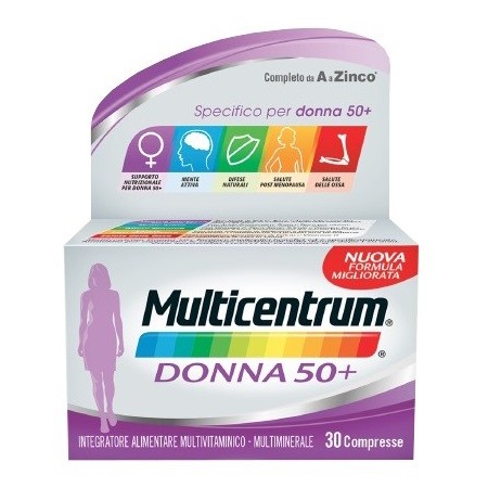 Multicentrum Donna 50  Integratore Multivitaminico Multiminerale 30 Compresse