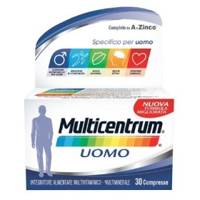 Multicentrum Uomo Integratore Multivitaminico Multiminerale 30 Compresse