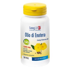 LongLife Olio di Enotera Bio 1300 mg Integratore Trofismo della Pelle 50 Perle