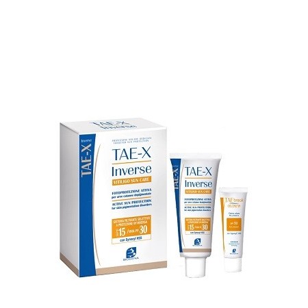 TAE-X Inverse Vitiligo Sun Care Fotoprotettore Per Aree Cutanee Depigmentate 50 ml