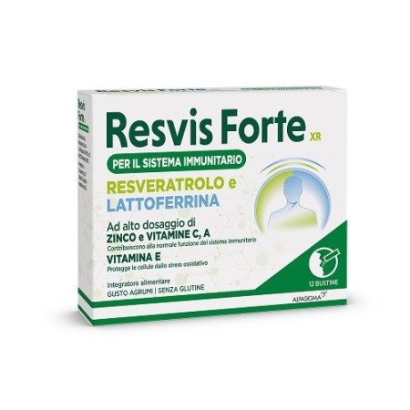 Resvis Forte XR Alfasigma Integratore Antiossidante e Difese Immunitarie 12 Bustine