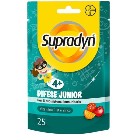 Supradyn Difese Junior Integratore Difese Immunitarie Bambini con Vitamina C, D e Zinco 25 Caramelle