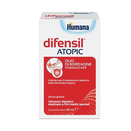 Humana Difensil Atopic Olio di Borragine Per Trattamento Dermatite Atopica 30 ml