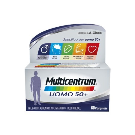 Multicentrum Uomo 50  Integratore Multivitaminico Multiminerale 60 Compresse