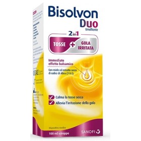 Bisolvon Duo Emolliente Sciroppo Contro Tosse e Gola Irritata 100 ml
