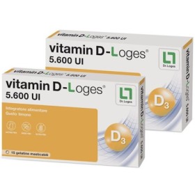 Vitamin D-Loges 5.600 UI  Integratore Vitamina D 30 Gelatine Masticabili