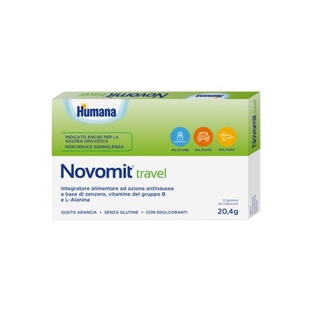 Humana Novomit Travel Integratore Anti Nausea 12 Gomme