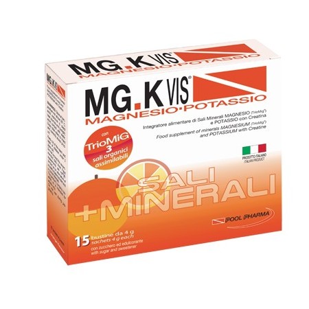 MG.K Vis Magnesio Potassio Arancia Integratore Sali Minerali 15 Bustine