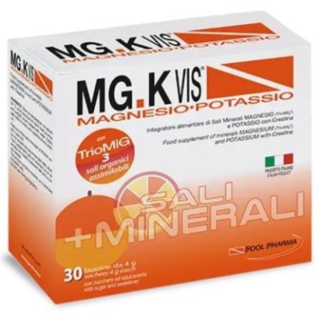 MG.K Vis Magnesio Potassio Arancia Integratore Sali Minerali 30 Bustine