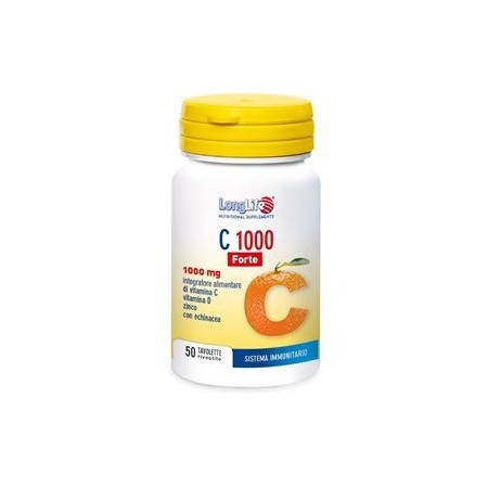 LongLife C 1000 Forte Integratore di Vitamina C 50 Tavolette