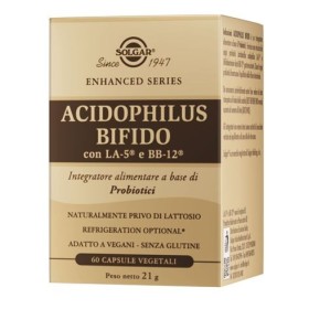 Solgar Acidophilus Bifido Integratore Probiotici 60 Capsule