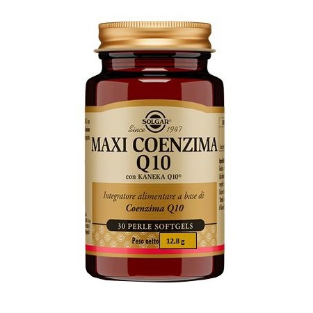 Solgar MaxiCoenzima Q10 Integratore Antiossidante 30 Perle Softgel