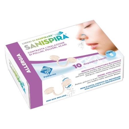 Sanispira Allergia Filtro Nasale Contro Rinite Allergica Taglia M 10 Pezzi