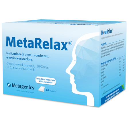 Metarelax Nuova Formula Integratore Alimentare Stress e Tensione Muscolare 40 Bustine
