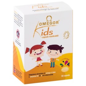 Omegor Kids Integratore di Omega 3 e Vitamine 60 Capsule Masticabili