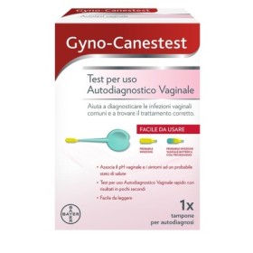 Gyno-Canestest Autotest Vaginale Per Diagnosticare le Infezioni Vaginali Comuni 1 Tampone per Autodi