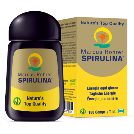 Marcus Rohrer Spirulina Energy & Immunity Integratore Ricostituente 180 Compresse