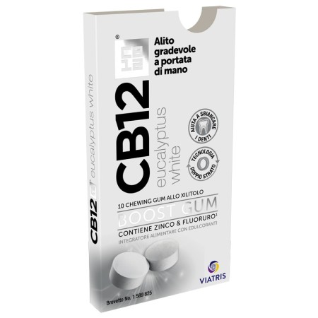 CB12 Boost Chewing-Gum Allo Xilitolo 10 Gomme Masticabili Eucalipto Bianco