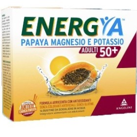Energya 50  Papaya Magnesio e Potassio Adulti Integratore Sali Minerali 14 Bustine