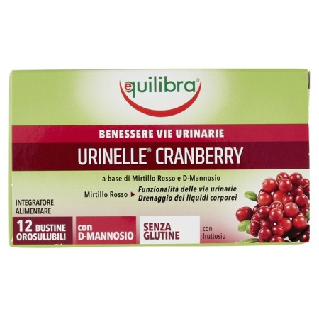 Equilibra Urinelle Cranberry Integratore Benessere Vie Urinarie 12 Bustine Stick