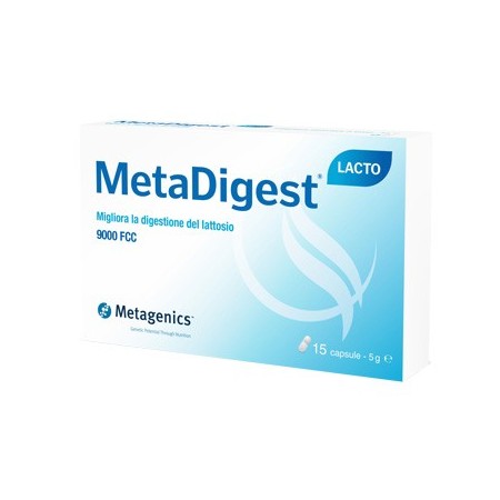MetaDigest Lacto Integratore Per la Digestione Del Lattosio 15 Capsule