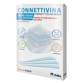 Connettivina Cerotto Hi Tech Medicazione Adesiva 8x12 cm 4 Pezzi