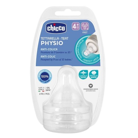 Chicco Tettarella Perfect5 In Silicone Flusso Regolare  4 Mesi 2 Pezzi
