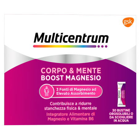 Multicentrum My Mag Integratore di Magnesio 30 Bustine Orosolubili