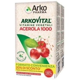Arkopharma Arkovital Acerola 1000 Integratore di Vitamina C Promo Bipacco 60 compresse