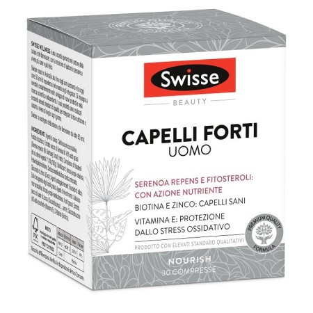 Swisse Beauty Capelli Forti Uomo Integratore Vitamine e Minerali 30 Compresse