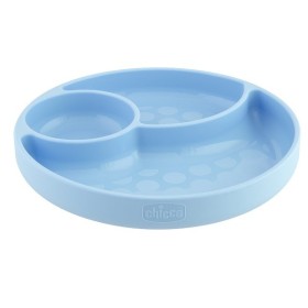 Chicco Piatto Silicone Con Ventosa Blu 1 Pezzo