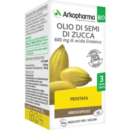 Arkocapsule Olio di Semi di Zucca Bio Integratore 60 Capsule