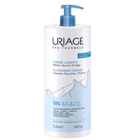 Uriage Eau Thermale Crema Lavante Detergente Senza Sapone Viso Corpo e Capelli 1 L
