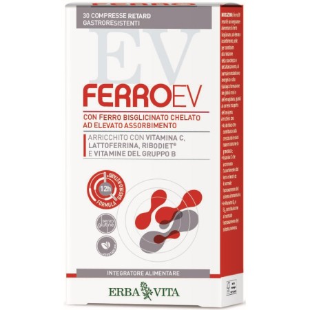 Erba Vita Ferro EV Retard Integratore di Ferro 30 Compresse