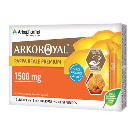 Arkoroyal Pappa Reale Integratore Senza Zucchero 1500 mg 10 Fiale