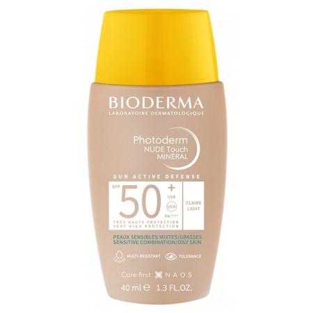 Bioderma Photoderm Nude Touch Claire SPF 50  Solare Pelle Grassa 40 ml