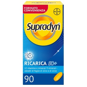 Supradyn Ricarica 50  Integratore di Vitamine C, D, Selenio e Coenzima Q10 Gusto Arancia 90 Compress
