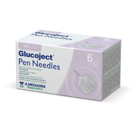 Glucoject Pen Needles Aghi per Penna Da Insulina 32G 6 mm