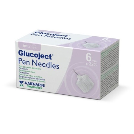Glucoject Pen Needles Aghi per Penna Da Insulina 32G 6 mm