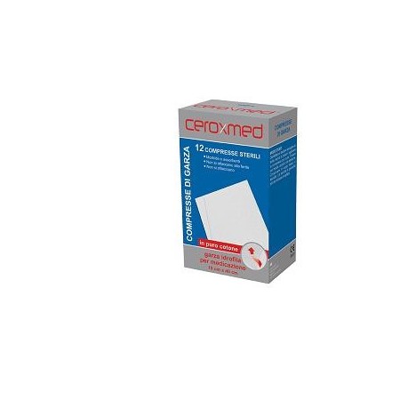 Ceroxmed Compresse di Garza Sterili in Puro Cotone 10x10 cm 100 Pezzi