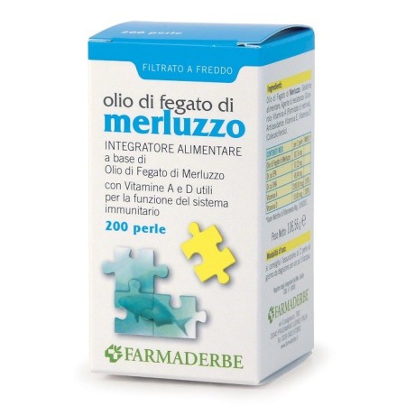 Farmaderbe Olio Fegato Merluzzo Integratore Omega 3 70 Perle