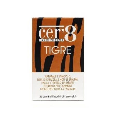 Cer'8 Tigre Diffusori Di Oli Essenziali Antizanzare 36 Cerotti