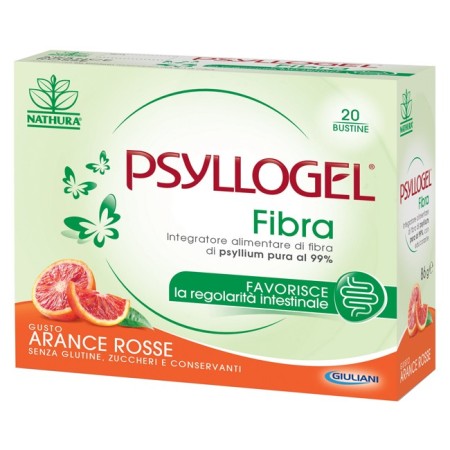 Psyllogel Fibra Integratore Intestinale Gusto Arancia Rossa 20 Bustine