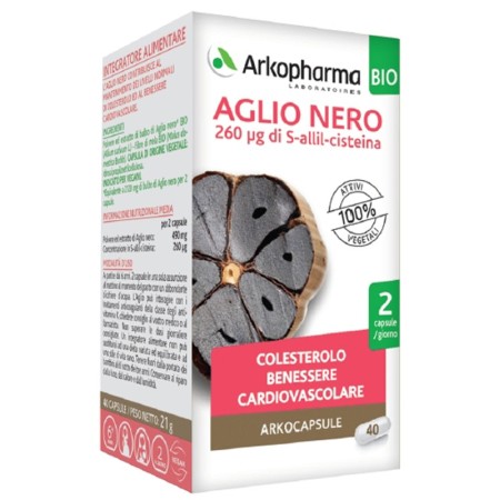 Arkocapsule Aglio Nero Bio Integratore Controlllo del Colesterolo 40 Capsule