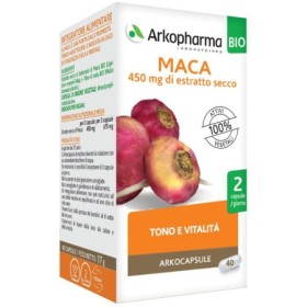 Arkocapsule Maca Bio Integratore Tonico Adattogeno 40 Capsule