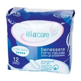 Illa Care Assorbenti Notte Ipoallergenici Extra 12 Pezzi