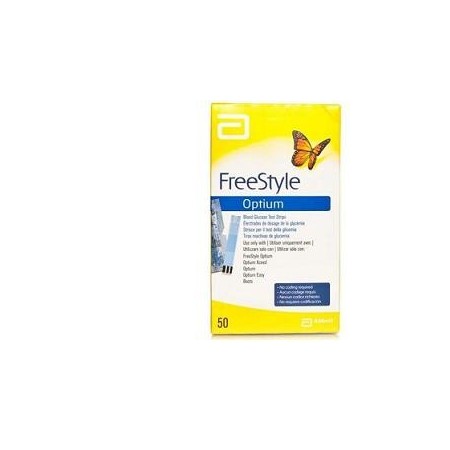 Freestyle Optium Strisce Reattive Glicemia 50 Pezzi