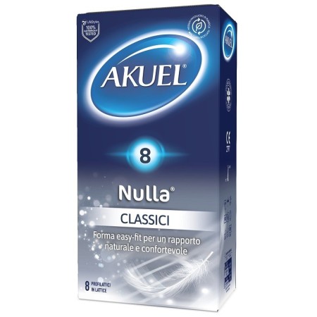 Akuel Nulla Profilattici Ultra Sottili Sensazione Naturale 8 Pezzi