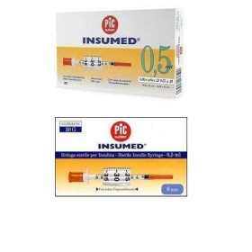 Pic Siringa Per Insulina 0,3 30g 8mm 30 Pezzi