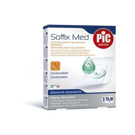 Pic Soffix Med Cerotto Post Operatorio Delicato 10x10 cm 5 Pezzi